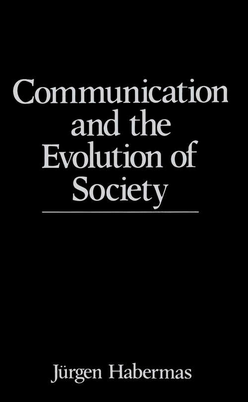 Book cover of Communication and the Evolution of Society