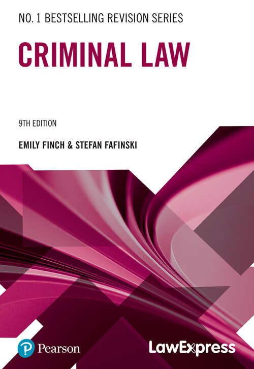 Book cover of Law Express Revision Guide: Criminal Law (9) (Law Express)