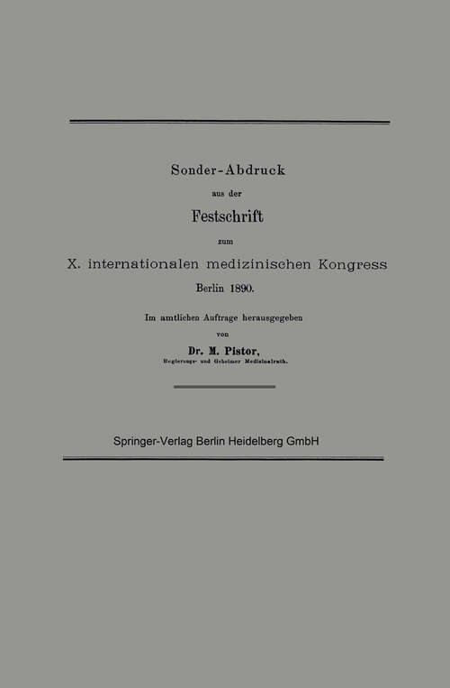 Book cover of Das Gesundheitswesen in Bayern (1900)