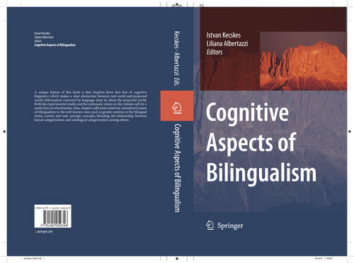 Book cover of Cognitive Aspects of Bilingualism (2007)