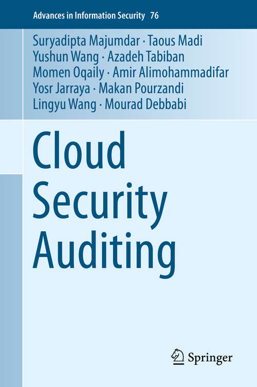 Book cover of Cloud Security Auditing (1st ed. 2019) (Advances in Information Security #76)