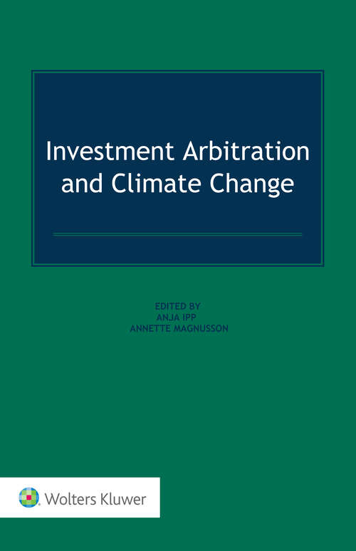 Book cover of Investment Arbitration and Climate Change