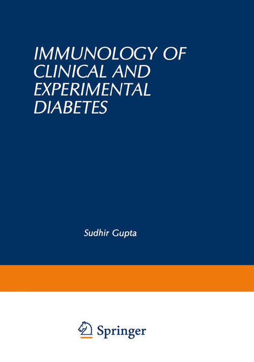 Book cover of Immunology of Clinical and Experimental Diabetes (1984)