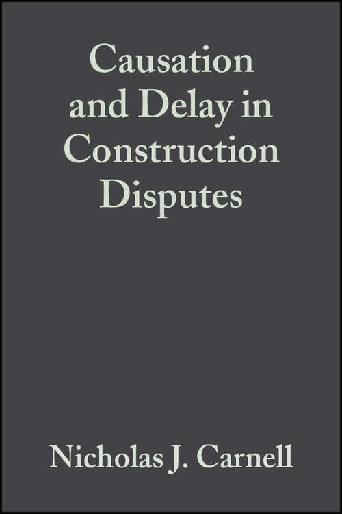 Book cover of Causation and Delay in Construction Disputes (2)