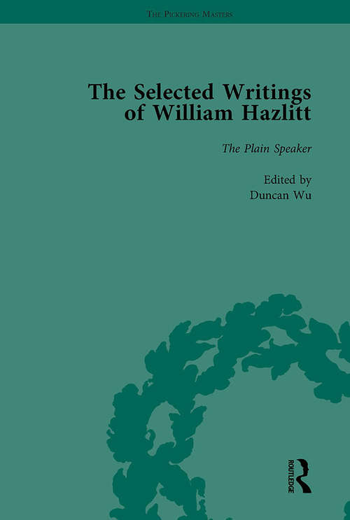 Book cover of The Selected Writings of William Hazlitt Vol 8