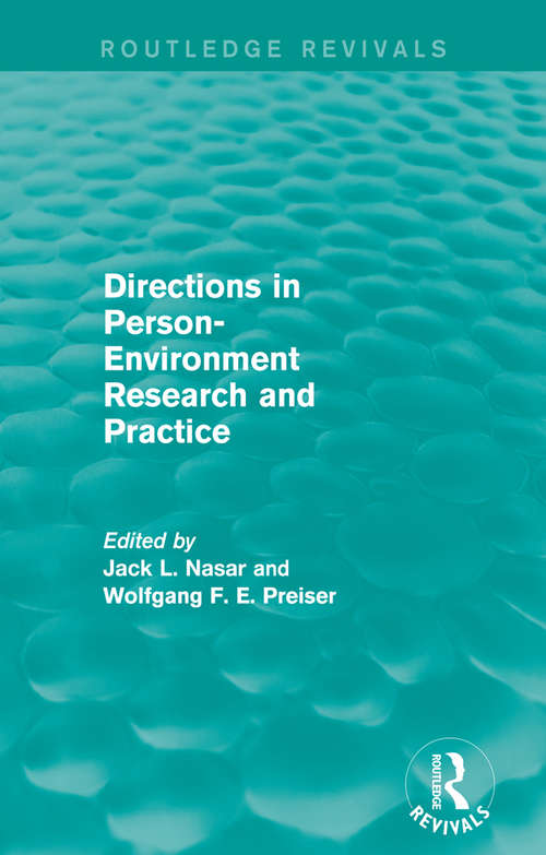 Book cover of Directions in Person-Environment Research and Practice (Routledge Revivals)