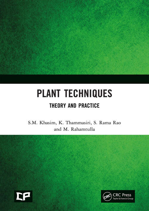 Book cover of Plant Techniques: Theory and Practice