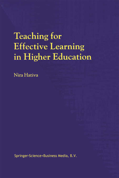 Book cover of Teaching for Effective Learning in Higher Education (2000)