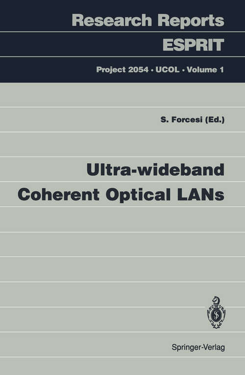 Book cover of Ultra-wideband Coherent Optical LANs (1993) (Research Reports Esprit #1)