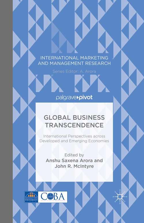 Book cover of Global Business Transcendence: International Perspectives Across Developed and Emerging Economies (2014) (International Marketing and Management Research)