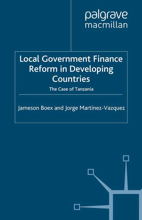 Book cover of Local Government Financial Reform in Developing Countries: The Case of Tanzania (2006)