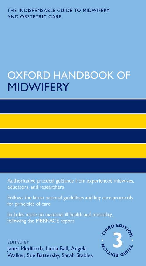 Book cover of Oxford Handbook of Midwifery (Oxford Handbooks in Nursing)
