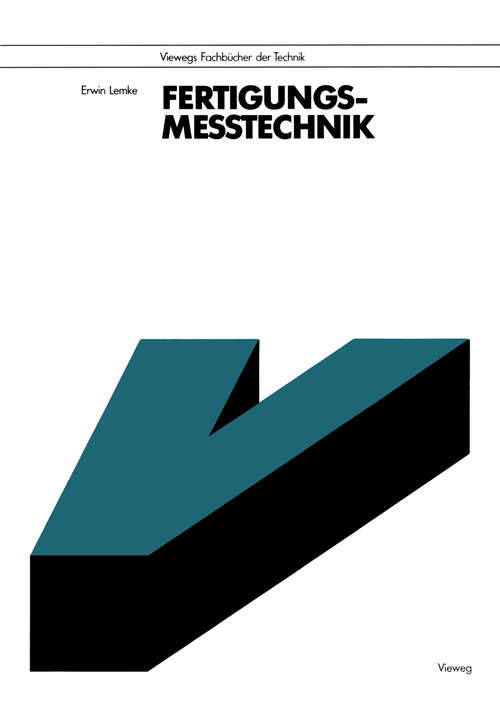 Book cover of Fertigungsmeßtechnik (1988)