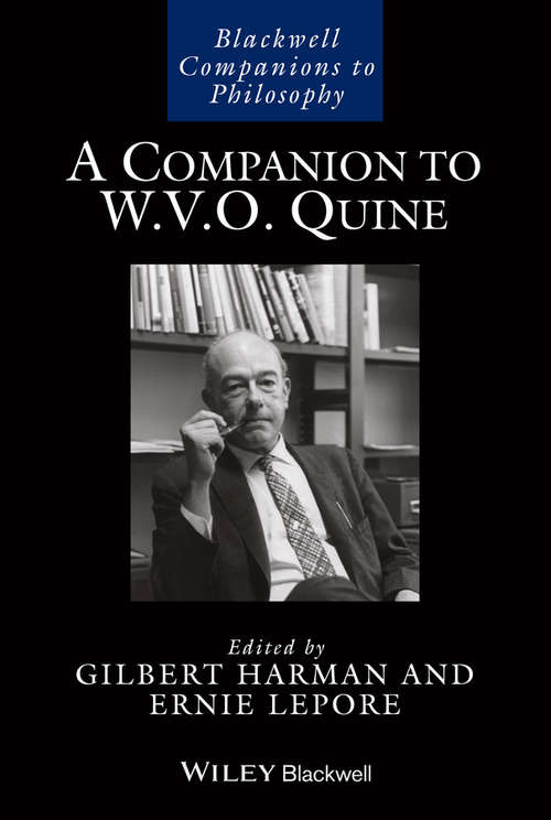 Book cover of A Companion to W. V. O. Quine (Blackwell Companions to Philosophy)