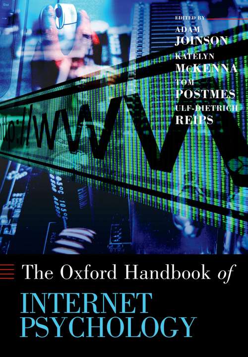 Book cover of Oxford Handbook of Internet Psychology (Oxford Library of Psychology)