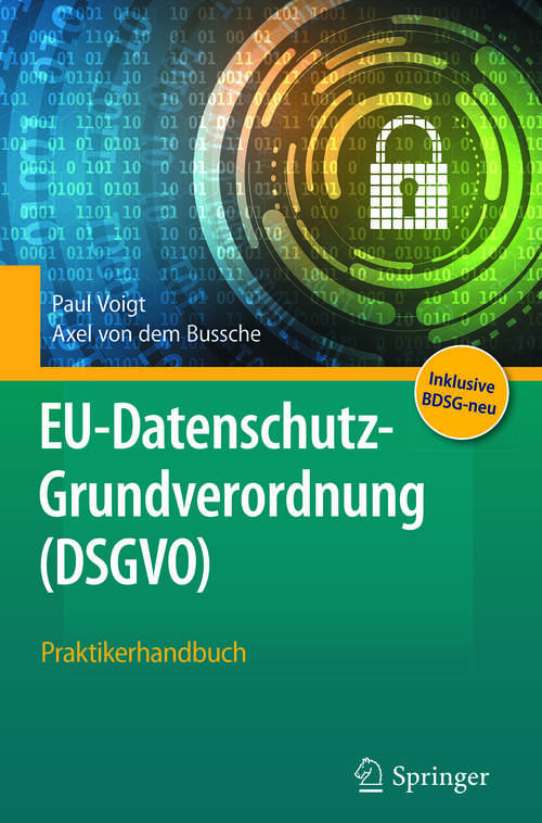 Book cover of EU-Datenschutz-Grundverordnung (DSGVO): Praktikerhandbuch