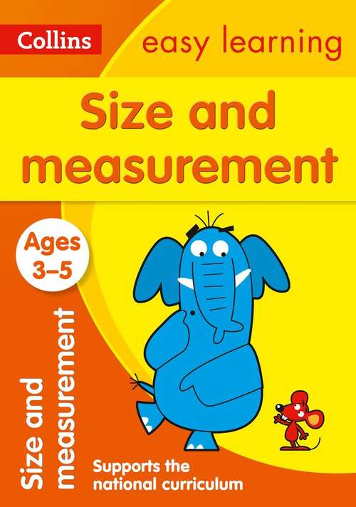 Book cover of Size And Measurement Ages 3-5: Ideal For Home Learning (collins Easy Learning Preschool) (PDF) (Collins Easy Learning Preschool Ser.)