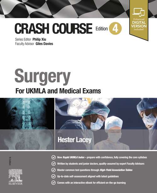 Book cover of Crash Course Surgery - E-Book: For UKMLA and Medical Exams (4) (CRASH COURSE)
