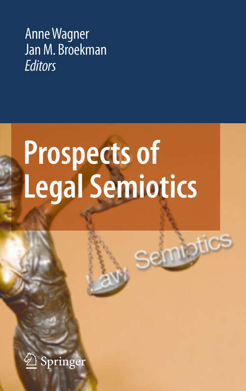 Book cover of Prospects of Legal Semiotics (2011)