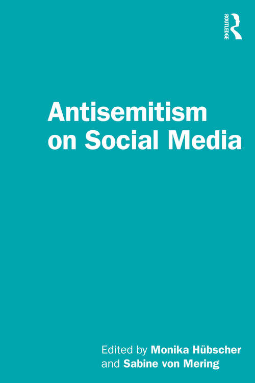 Book cover of Antisemitism on Social Media