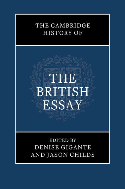 Book cover of The Cambridge History of the British Essay