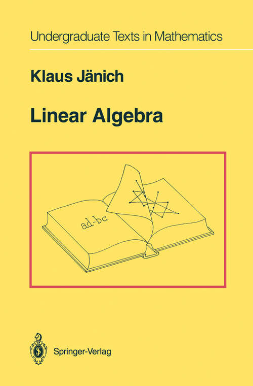 Book cover of Linear Algebra (1994) (Undergraduate Texts in Mathematics)