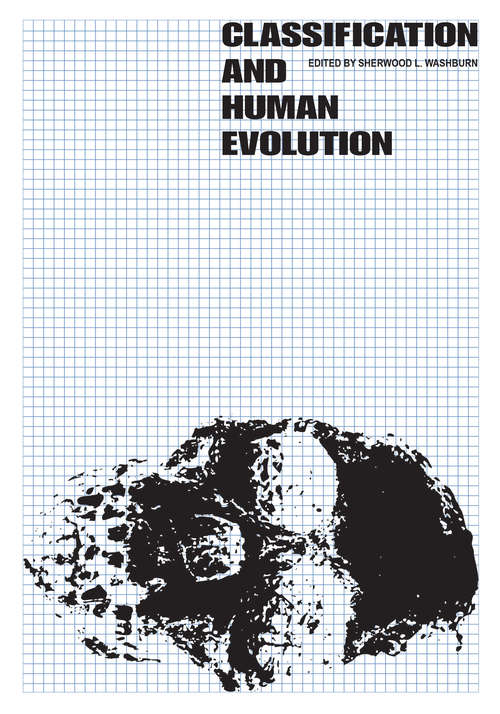 Book cover of Classification and Human Evolution
