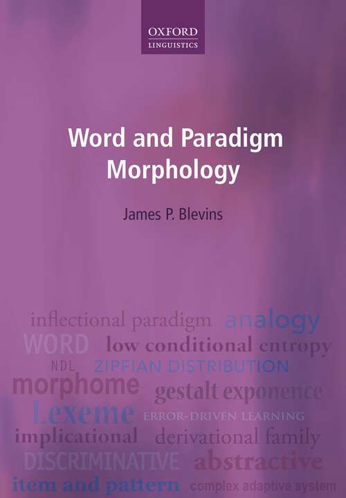 Book cover of Word and Paradigm Morphology