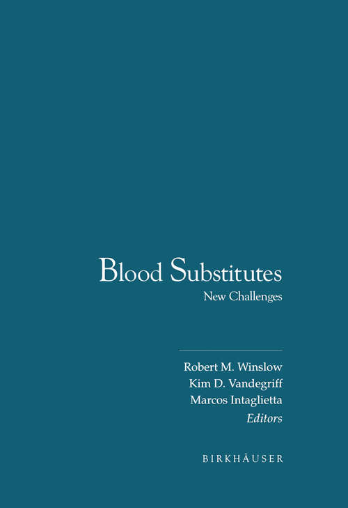 Book cover of Blood Substitutes: New Challenges (1996)