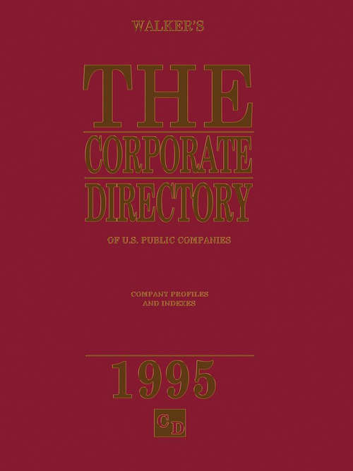 Book cover of The Corporate Directory of US Public Companies 1995 (1st ed. 1995)