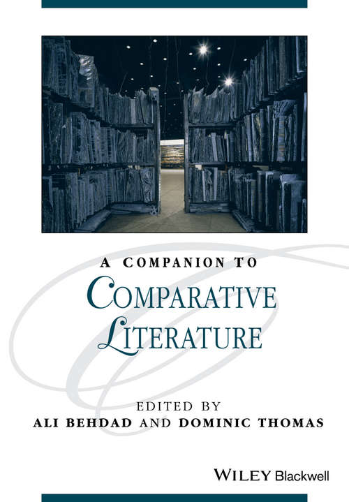 Book cover of A Companion to Comparative Literature (Blackwell Companions to Literature and Culture #162)