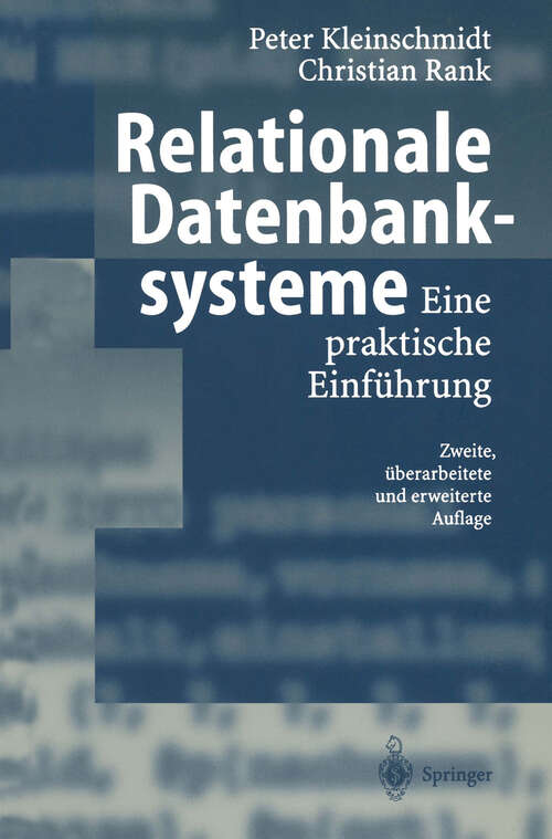 Book cover of Relationale Datenbanksysteme: Eine praktische Einführung (2. Aufl. 2002)