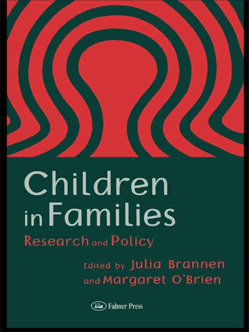 Book cover of Children In Families: Research And Policy