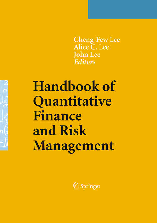 Book cover of Handbook of Quantitative Finance and Risk Management (2010)