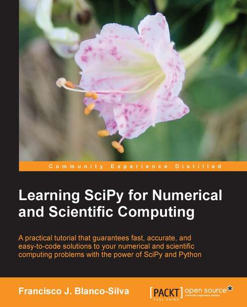 Book cover of Learning SciPy for Numerical and Scientific Computing