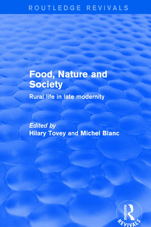 Book cover of Food, Nature and Society: Rural Life in Late Modernity