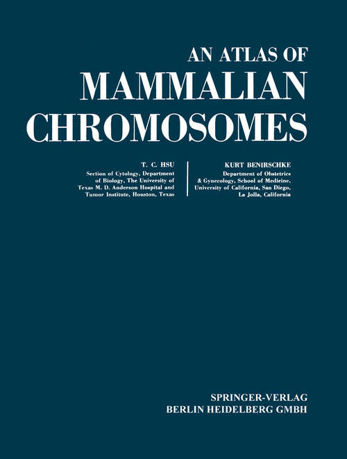 Book cover of An Atlas of Mammalian Chromosomes: Volume 9 (pdf) (1975)