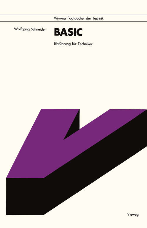 Book cover of Basic: Einführung für Techniker (2. Aufl. 1978) (Informationstechnik)