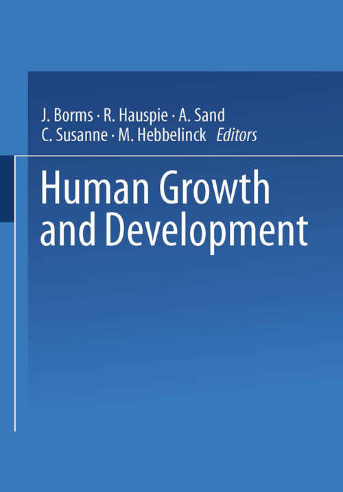 Book cover of Human Growth and Development (1st ed. 1984)