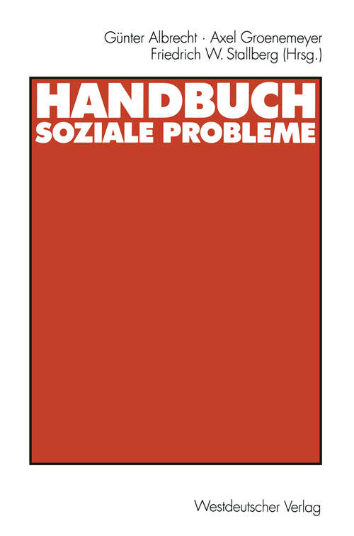 Book cover of Handbuch soziale Probleme (1999)