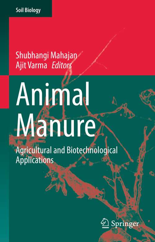 Book cover of Animal Manure: Agricultural and Biotechnological Applications (1st ed. 2022) (Soil Biology #64)