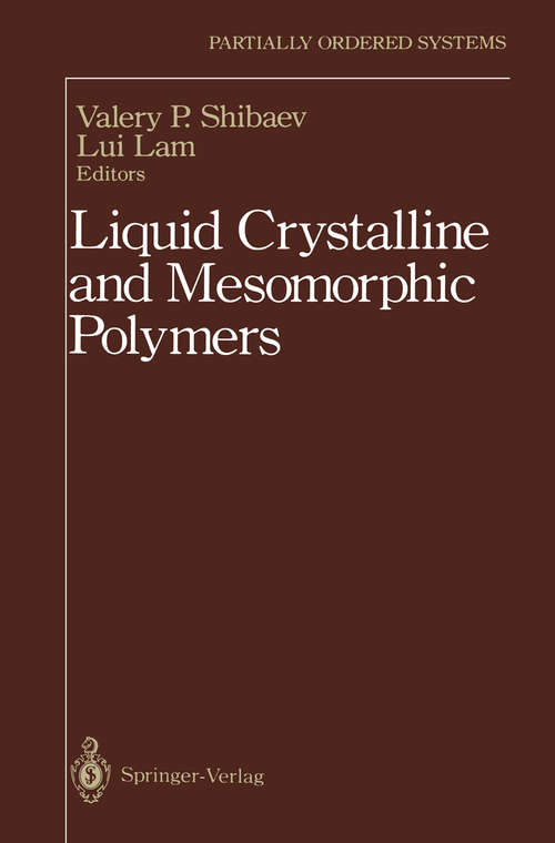 Book cover of Liquid Crystalline and Mesomorphic Polymers (1994) (Partially Ordered Systems)