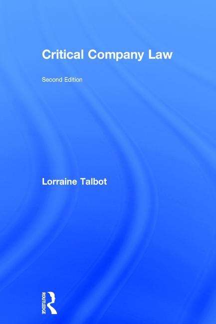Book cover of Critical Company Law