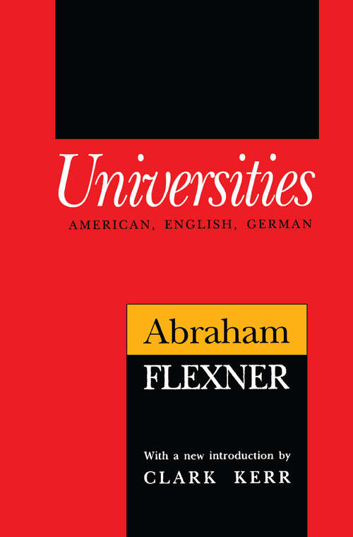 Book cover of Universities: American, English, German