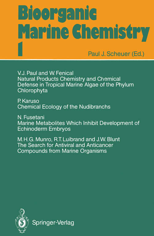 Book cover of Bioorganic Marine Chemistry (1987) (Bioorganic Marine Chemistry #1)