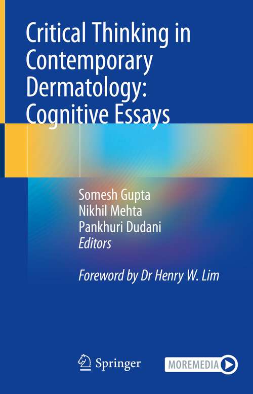 Book cover of Critical Thinking in Contemporary Dermatology: Cognitive Essays (2024)