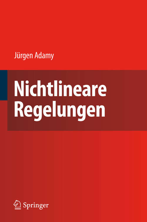 Book cover of Nichtlineare Regelungen (2009)