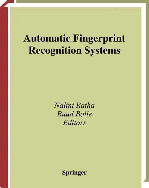 Book cover of Automatic Fingerprint Recognition Systems (2004)