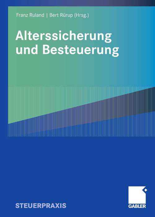 Book cover of Alterssicherung und Besteuerung (2008)