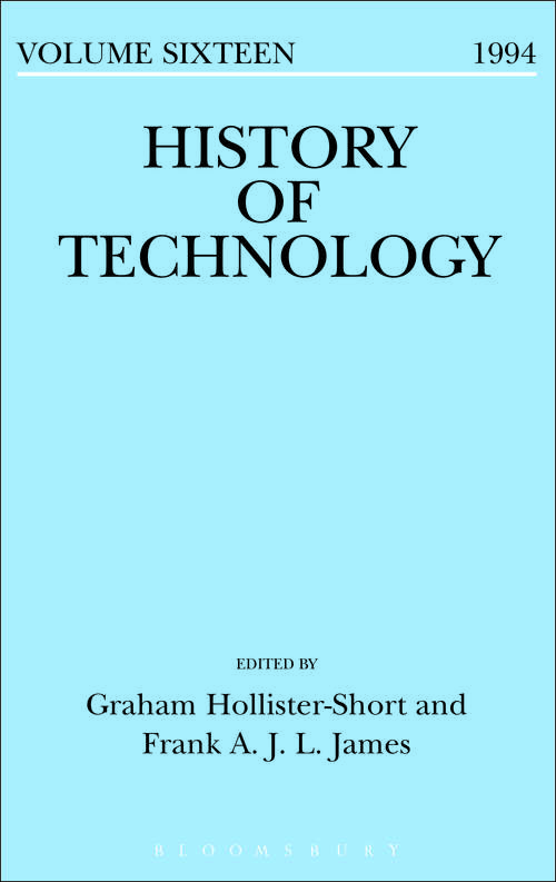 Book cover of History of Technology Volume 16 (History of Technology)